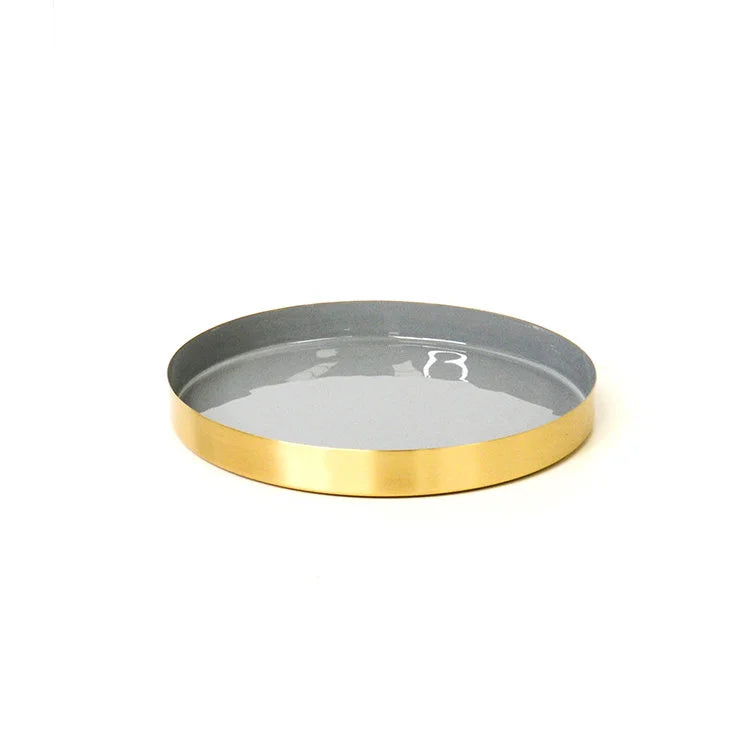 2-TONE Round Tray - Gold/ Grey | OVO