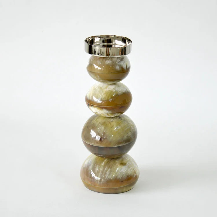 4 Round Horn Block Candle Holder | OVO