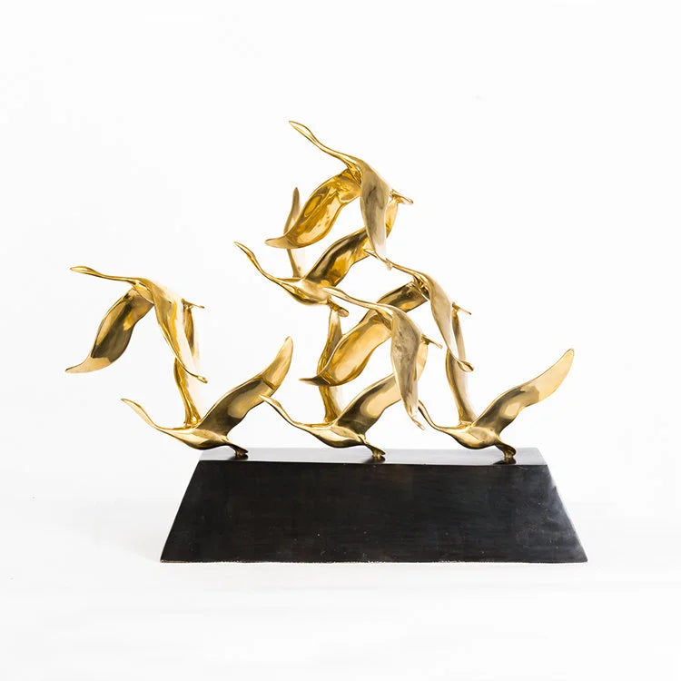 8 Gold Birds on Base | OVO