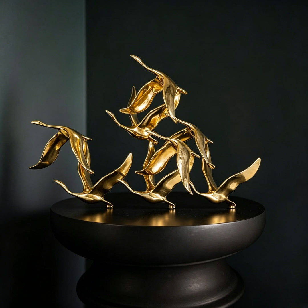 8 Gold Birds on Base