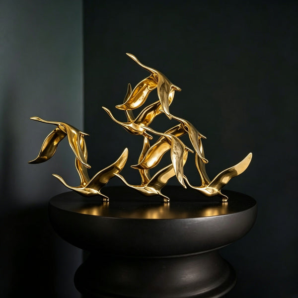 8 Gold Birds on Base