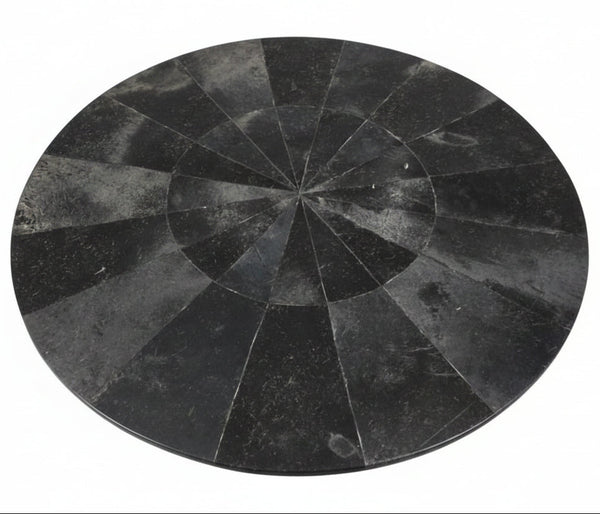DOUBLE Circle Cowhide Black Rug | OVO
