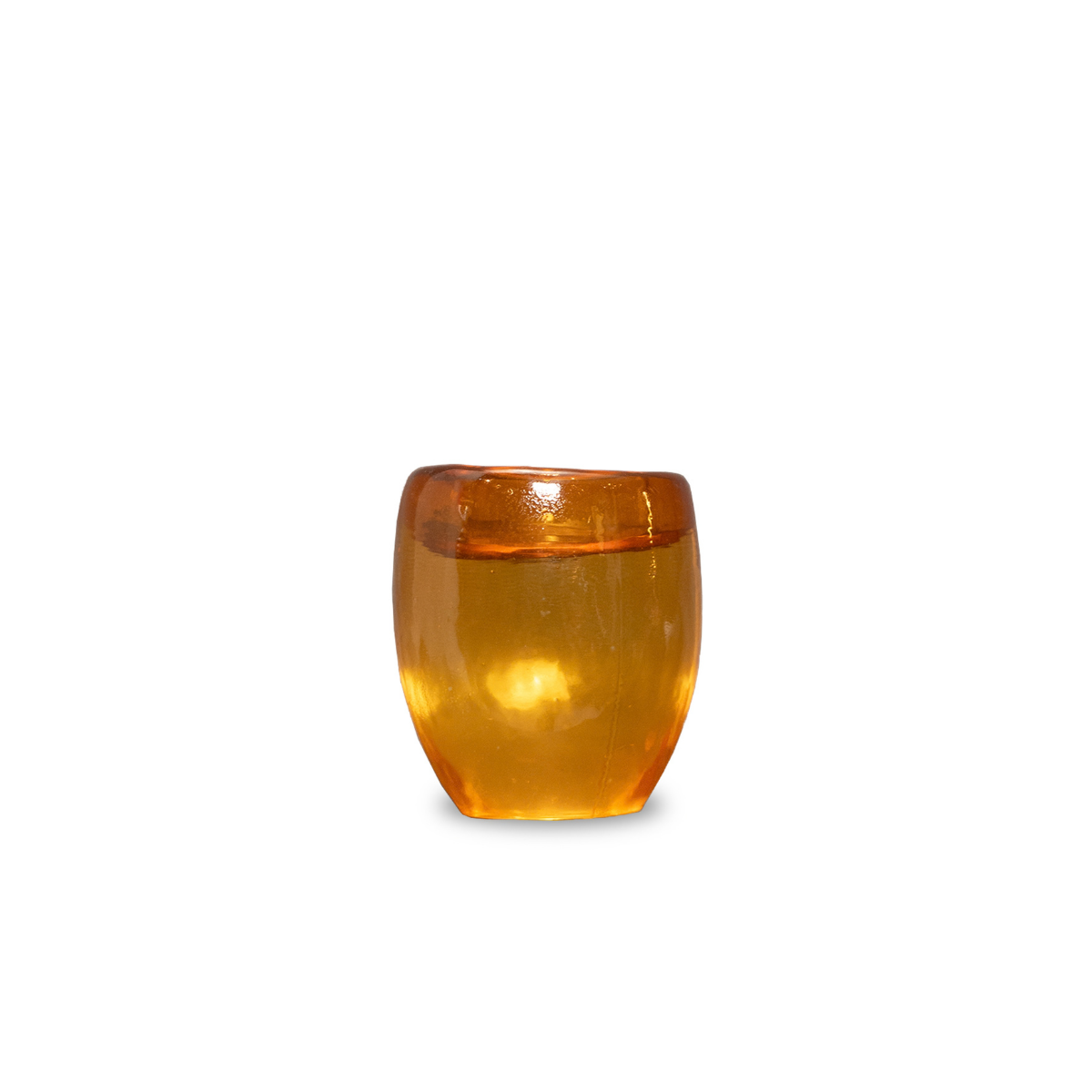 Glass Candler Holder, Yellow | OVO