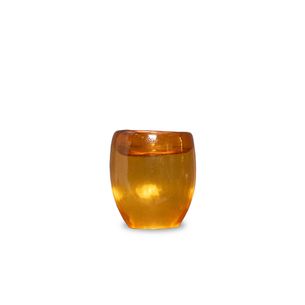 Glass Candler Holder, Yellow | OVO