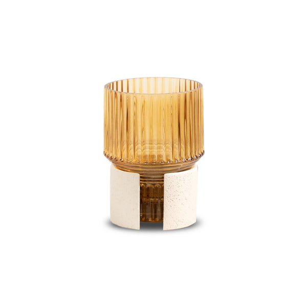 MASON Glass Vase - Brown ｜OVO