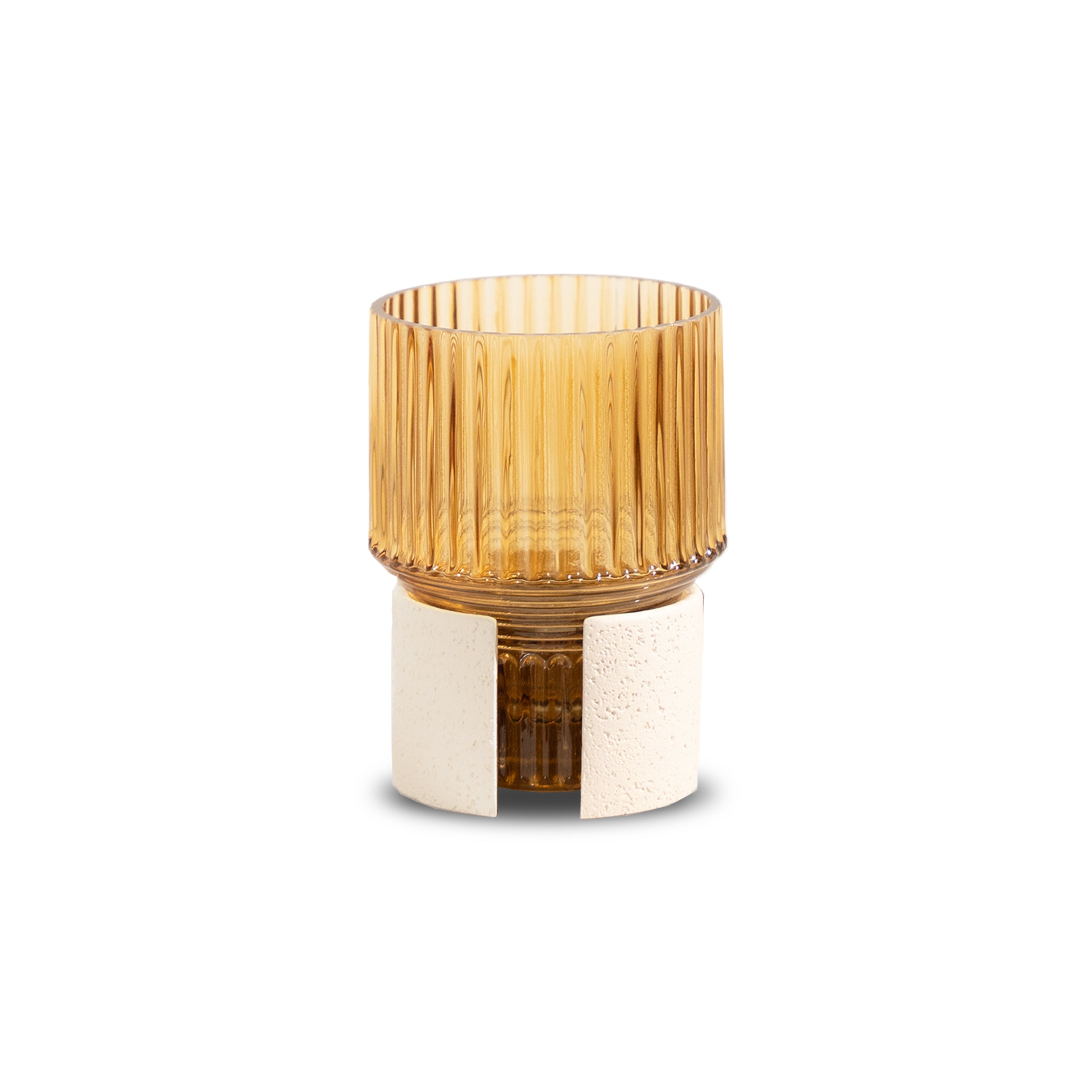 MASON Glass Vase - Brown ｜OVO