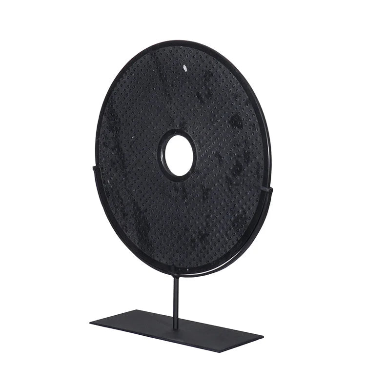 BLACK Disc in Polka Dot Pattern w/ Stand | OVO