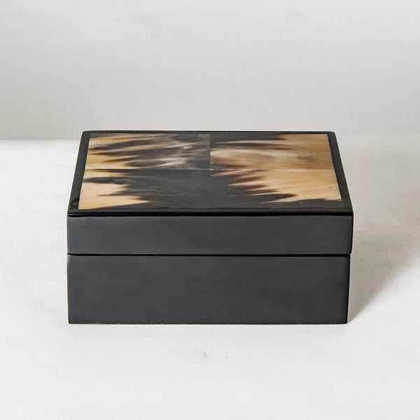 BLACK MARBLED Horn Box | OVO