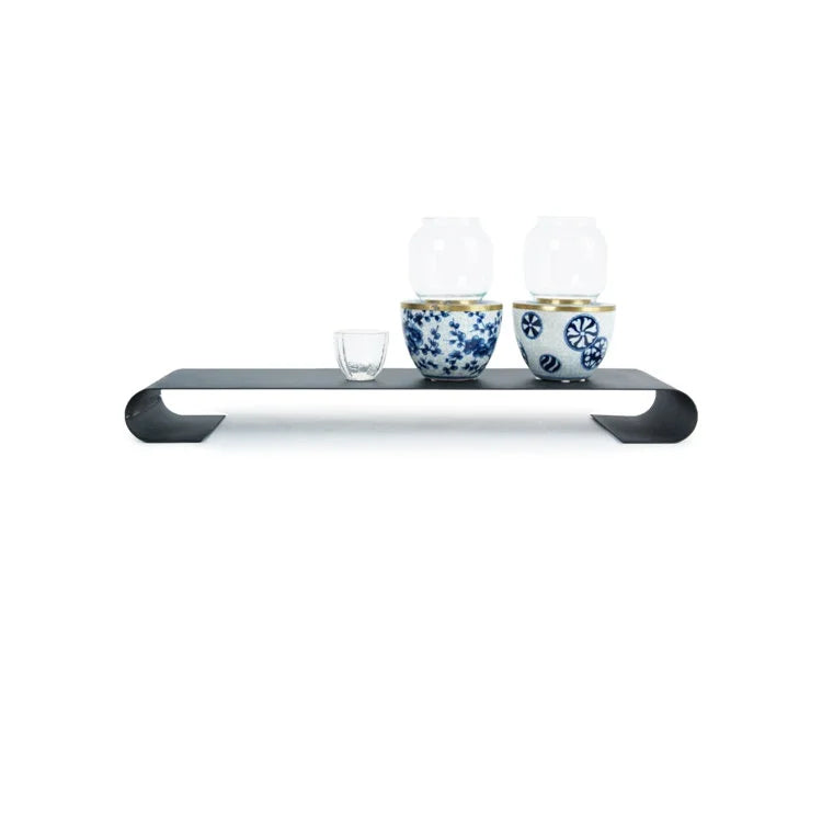 BLACK Rectangle Iron Tray - W545mm