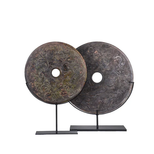 BLACK Stone in Dragon Pattern w/ Stand  | OVO