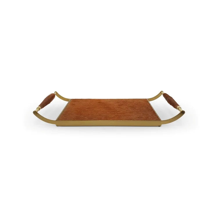 BRASS with Cowhide Tray - S