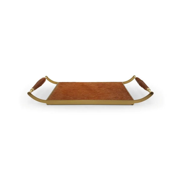 BRASS with Cowhide Tray - S