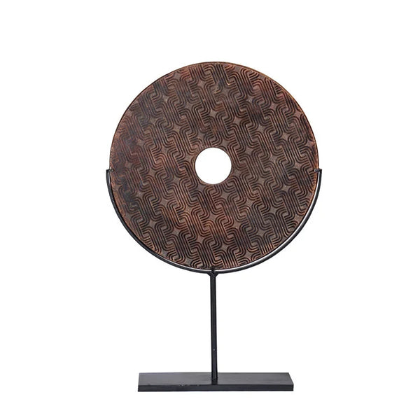 Brown Disc in Fortune Knot Pattern | OVO