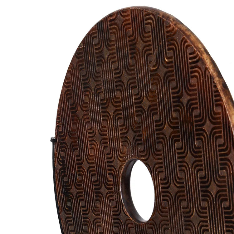 Brown Disc in Fortune Knot Pattern | OVO