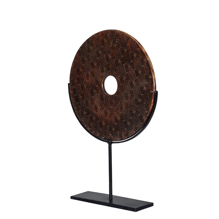 Brown Disc in Fortune Knot Pattern | OVO