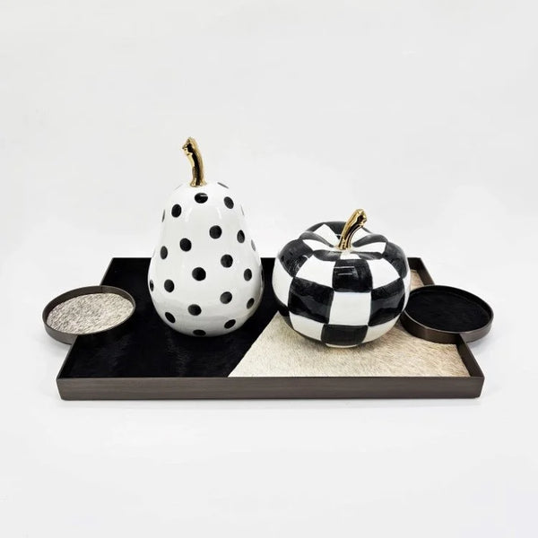 CERAMIC Apple - Black and White