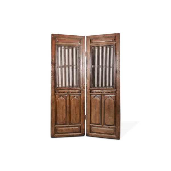 Chinese Old Wooden Screen (2 Panel) | OVO