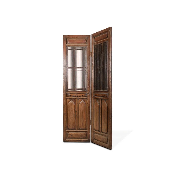Chinese Old Wooden Screen (2 Panel) | OVO