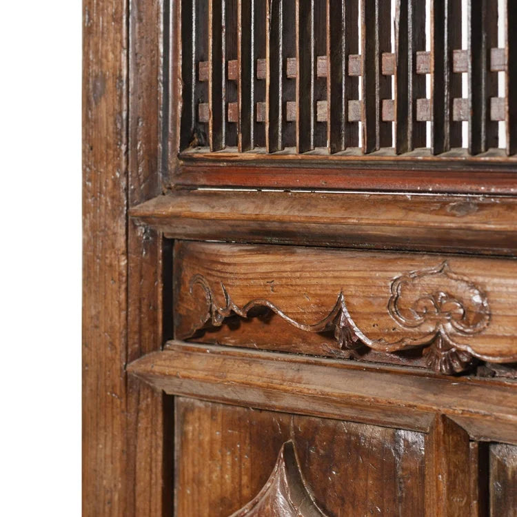 Chinese Old Wooden Screen (2 Panel) | OVO