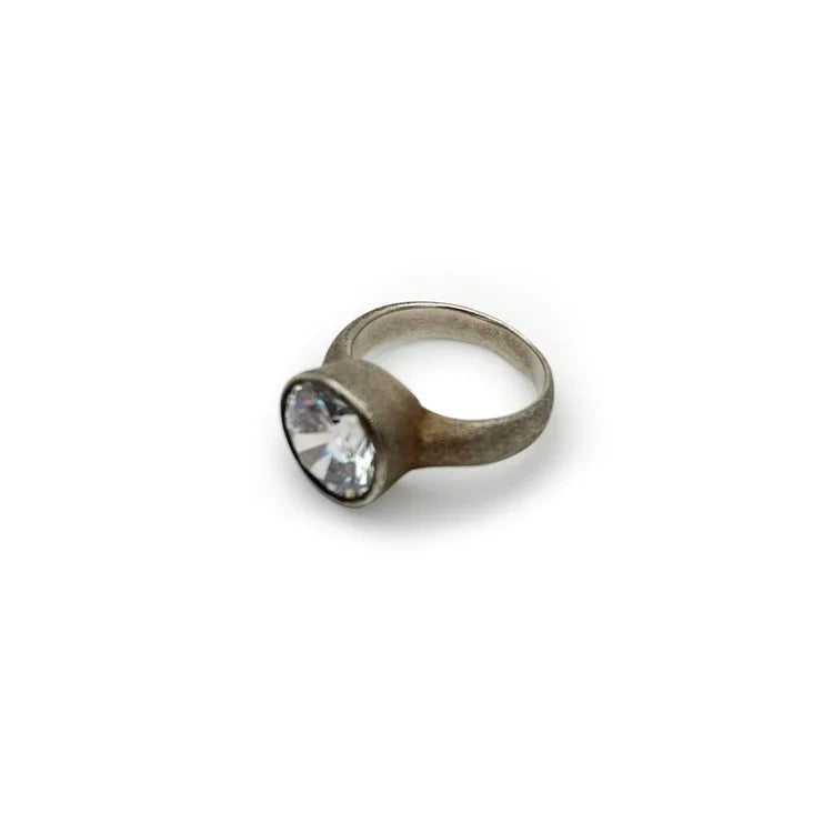 CRYSTAL Silver Ring | OVO