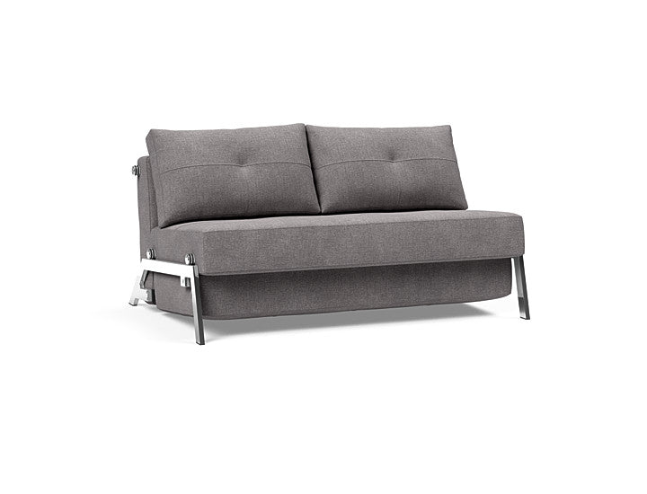 CUBED 02 DELUXE 140 Chrome Sofa Bed - 2 Seaters