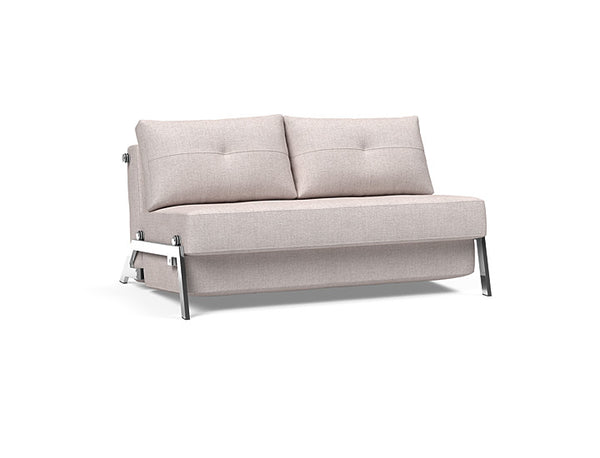 CUBED 02 DELUXE 140 Chrome Sofa Bed - 2 Seaters