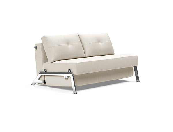 CUBED 02 DELUXE 140 Chrome Sofa Bed - 2 Seaters