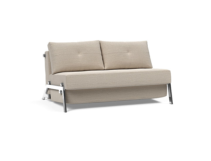 CUBED 02 DELUXE 140 Chrome Sofa Bed - 2 Seaters