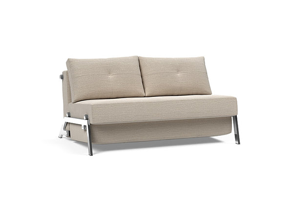 CUBED 02 DELUXE 140 Chrome Sofa Bed - 2 Seaters