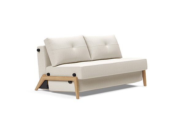Cubed 02 Deluxe 120 & 140 Wood Sofa Bed - 2 Seaters | OVO