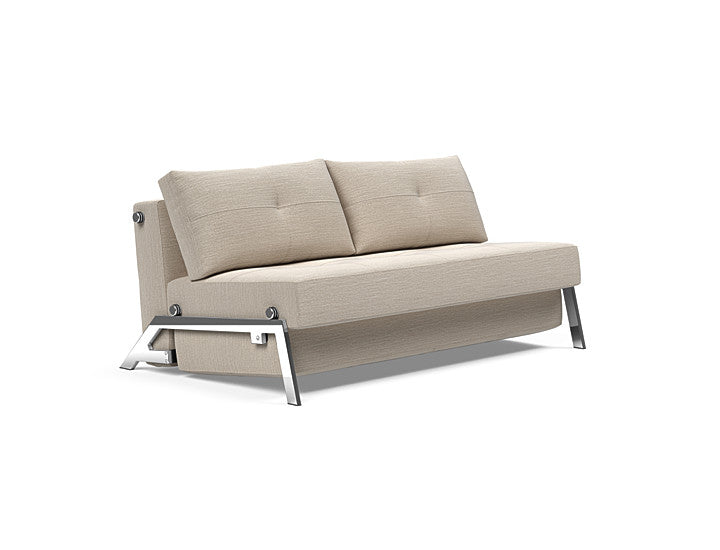 Cubed Deluxe 160 Chrome Sofa Bed - 2 Seaters | OVO
