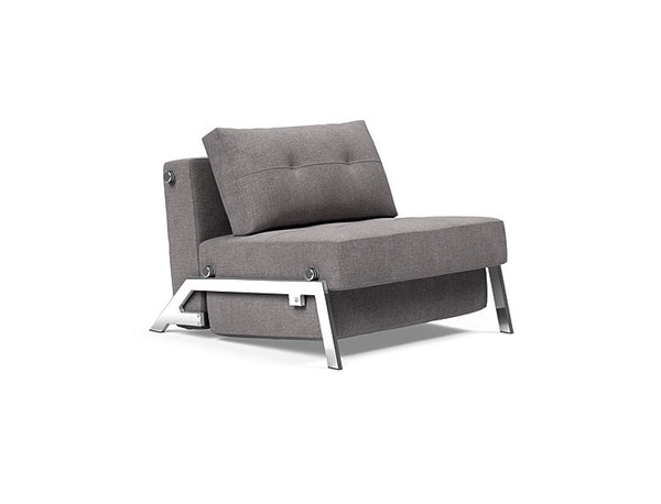 Cubed Deluxe 90 Chrome Sofa Bed - Single Seater | OVO
