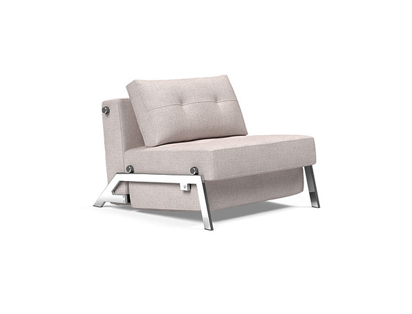 Cubed Deluxe 90 Chrome Sofa Bed - Single Seater | OVO