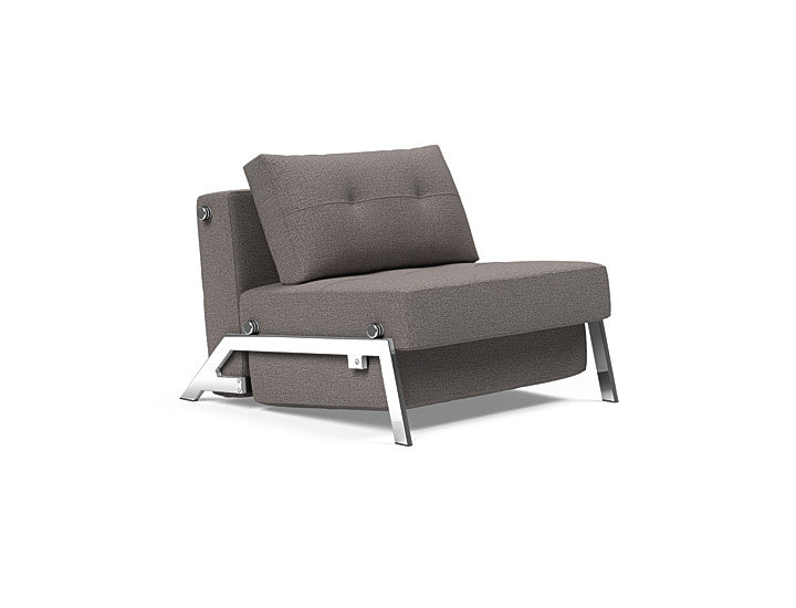 Cubed Deluxe 90 Chrome Sofa Bed - Single Seater | OVO