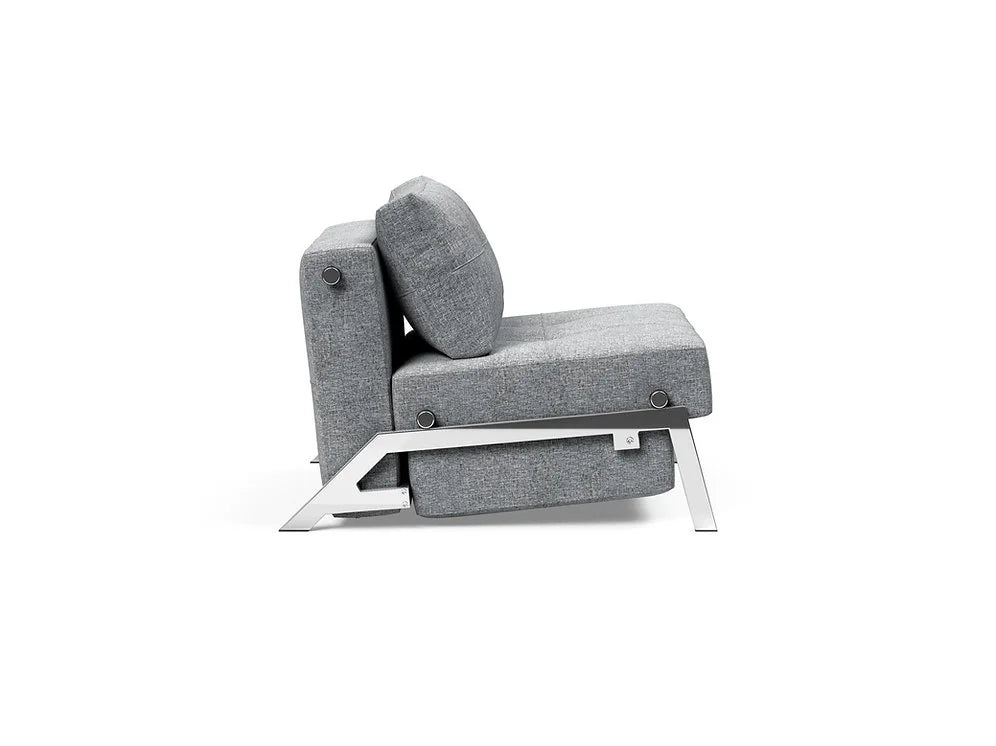 CUBED 02 DELUXE 140 Chrome Sofa Bed - 2 Seaters