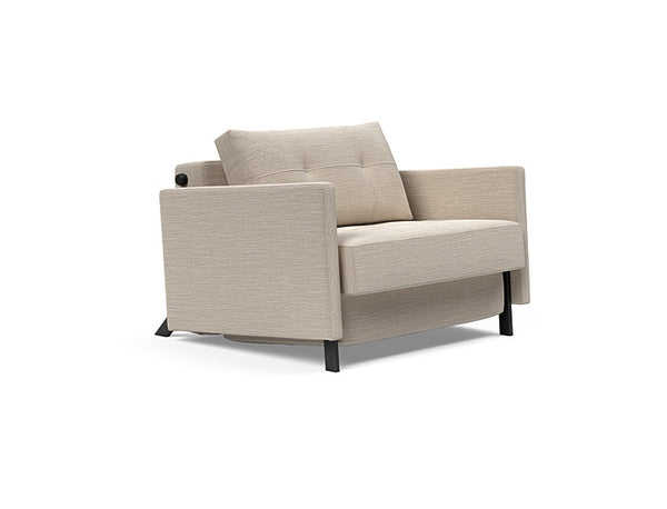 Cubed Deluxe 90 Sofa Bed With Arms - Single Seater | OVO