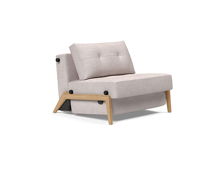 Cubed Deluxe 90 Wood Sofa Bed - Single Seater | OVO