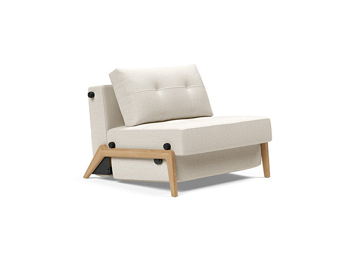 Cubed Deluxe 90 Wood Sofa Bed - Single Seater | OVO