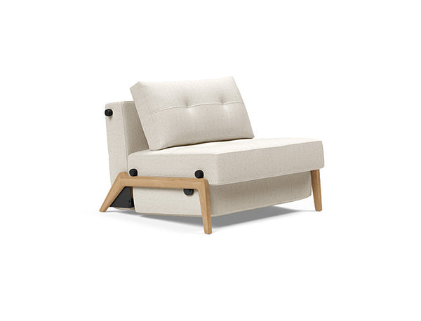 Cubed Deluxe 90 Wood Sofa Bed - Single Seater | OVO