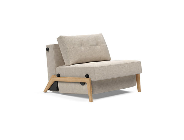 Cubed Deluxe 90 Wood Sofa Bed - Single Seater | OVO