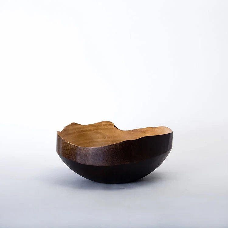 DARK Brown Natural Edge Wood Bowl | OVO