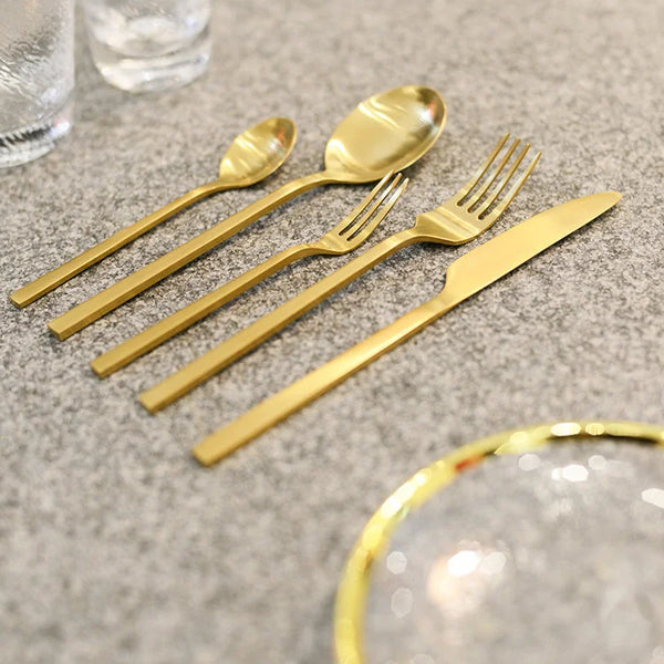 Dinner Spoon in Matte Gold