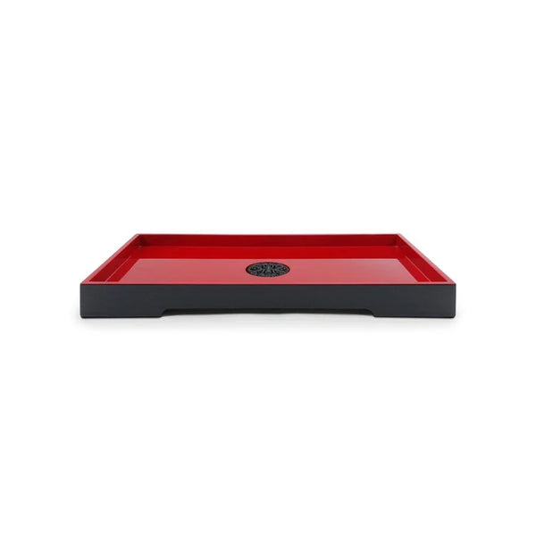 FORTUNE Lacquer Rectangular Tray - Red  | OVO