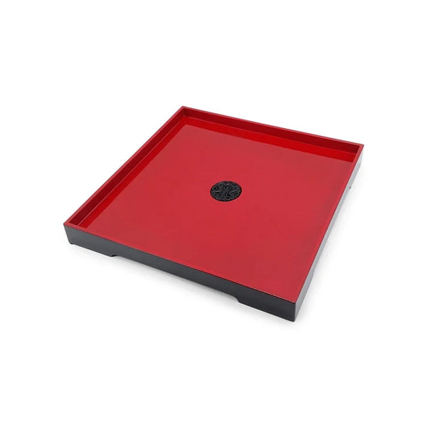 FORTUNE Lacquer Square Tray - Red | OVO