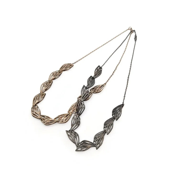 BRASS Handmade Necklace - Silver