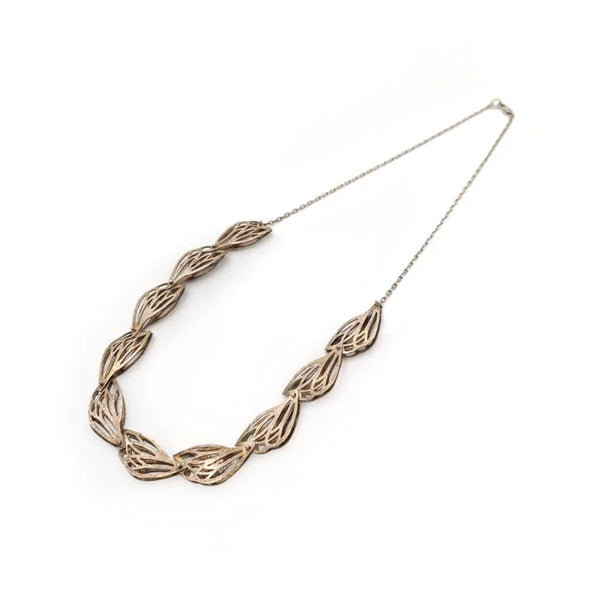 BRASS Handmade Necklace - Silver