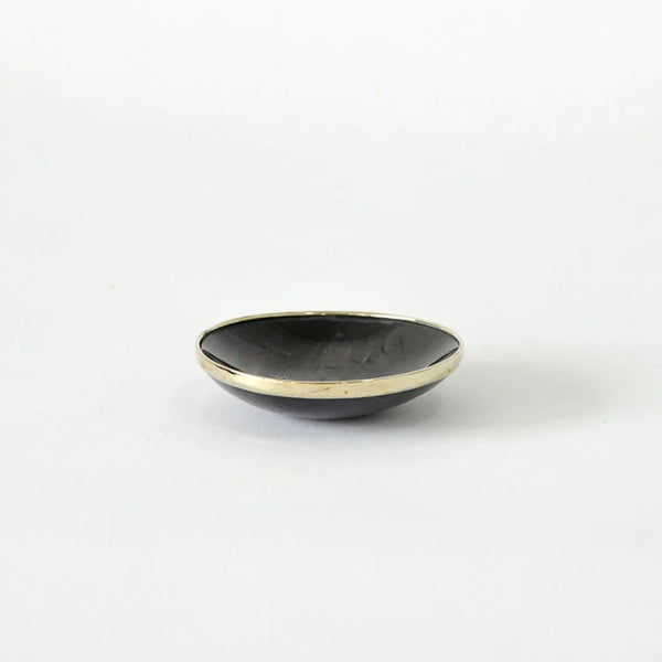 HORN Round Dish with Metal Rin - S