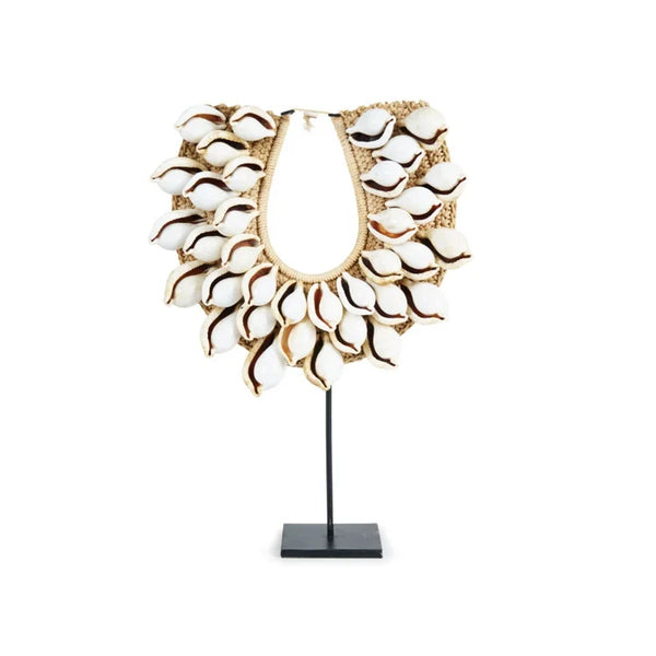 Knitted Shell Necklace on Stand #9 | OVO