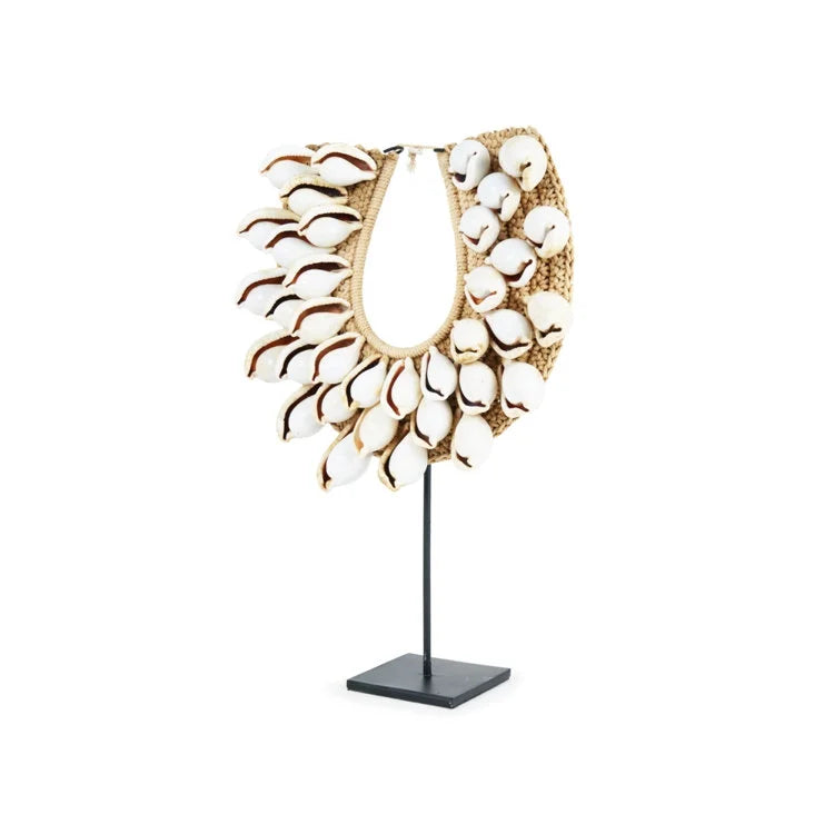 Knitted Shell Necklace on Stand #9 | OVO