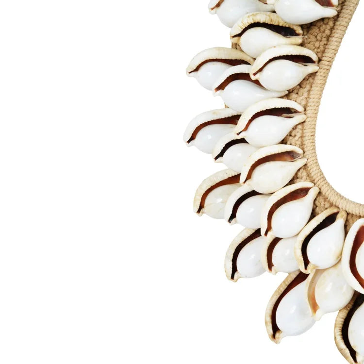 Knitted Shell Necklace on Stand #9 | OVO